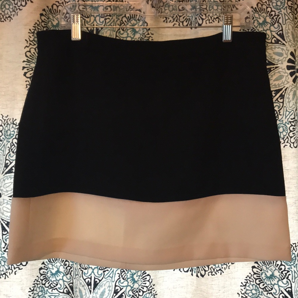 Color Block Black and White Skirt